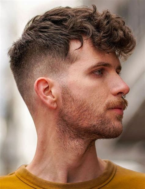 curly guy hairstyles|slightly curly hair men.